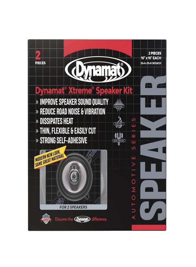 Dynamat Xtreme Sound Deadening Car Insulation Speaker Pack 10415 – Pre Cut Noise Dampening Kit for Audio Speakers – Easy Self Adhesive Install – Made in USA – 2 Sheets 10”x10” Each, 1.4 sq ft total - Image 1
